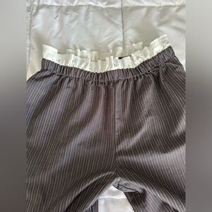 White Fox Striped Pants